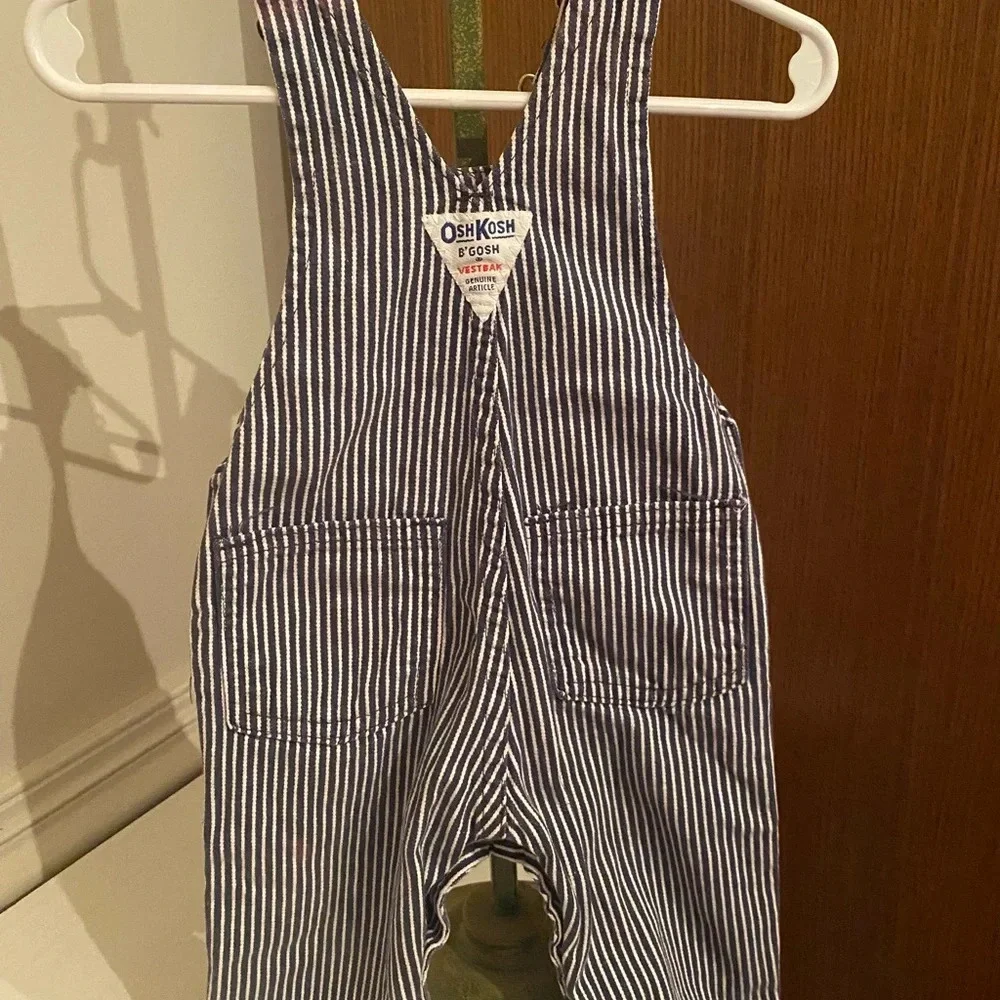 Vintage Oshkosh B’Gosh Conductor Overalls - Size 3/6 Months